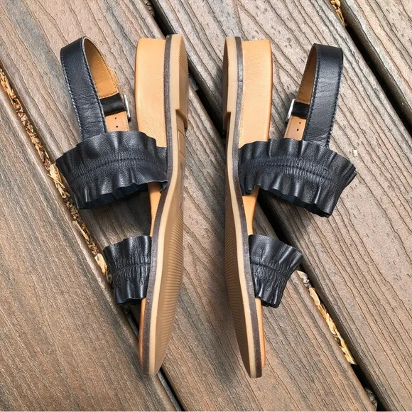 🖤 Chelsea Crew Leather Ruffled Sandal 🖤 - Picture 13 of 15